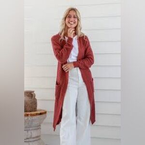 Love sense small Elegant Rust Cardigan for Women